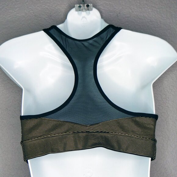 NEW Victoria's Secret Player Shine Sports Bra Black and Gold Size Small / S NWOT - Picture 3 of 7